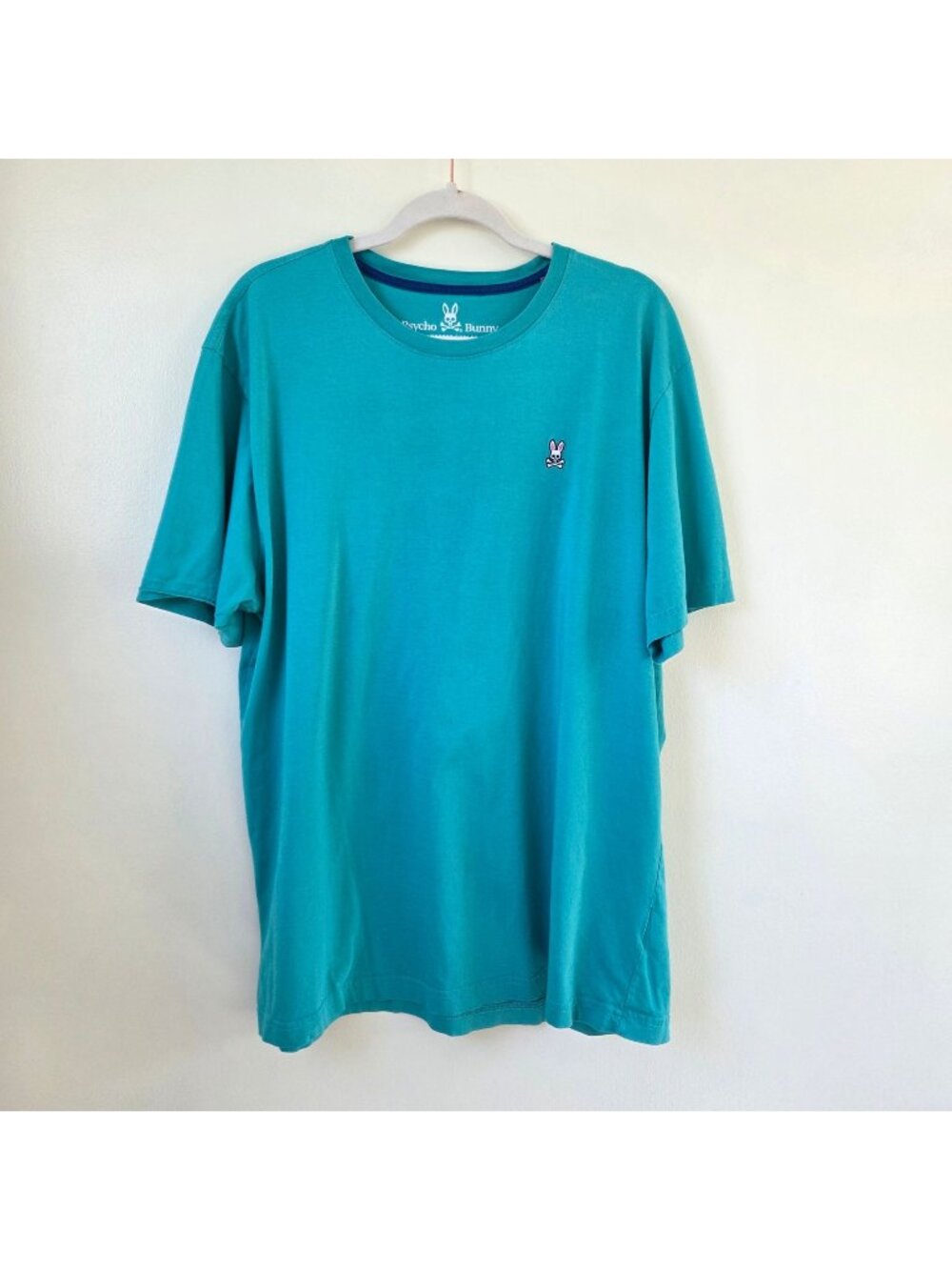 Psycho Bunny Turquoise 100% Pima Cotton Tee Shirt Size XXL